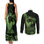 Green Hawaii Ikaika Warrior Couples Matching Tank Maxi Dress and Long Sleeve Button Shirt Hawaiian Power