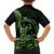 Green Hawaii Ikaika Warrior Family Matching Short Sleeve Bodycon Dress and Hawaiian Shirt Hawaiian Power