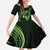 Green Hawaii Ikaika Warrior Family Matching Short Sleeve Bodycon Dress and Hawaiian Shirt Hawaiian Power