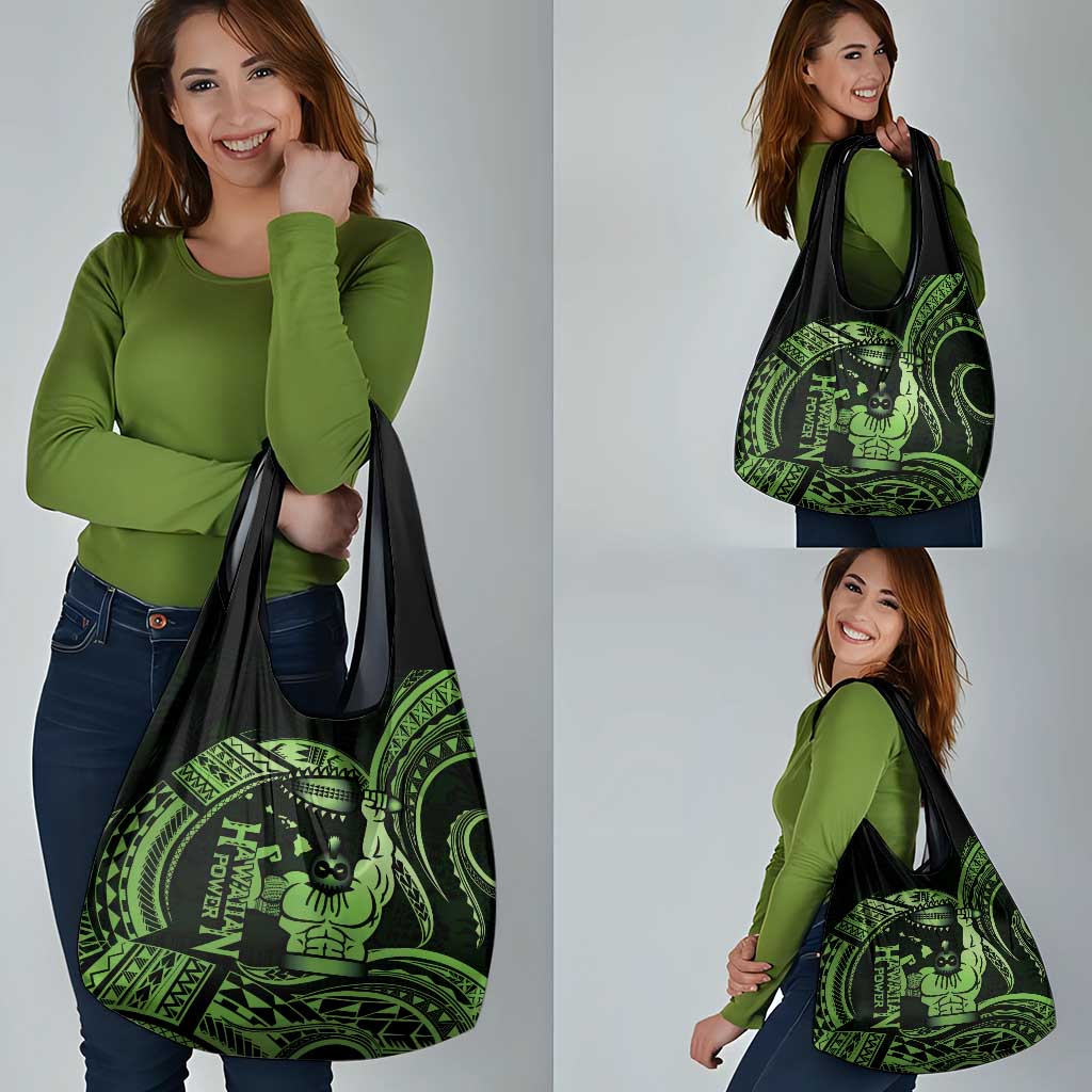 Green Hawaii Ikaika Warrior Grocery Bag Hawaiian Power LT14 - Polynesian Pride