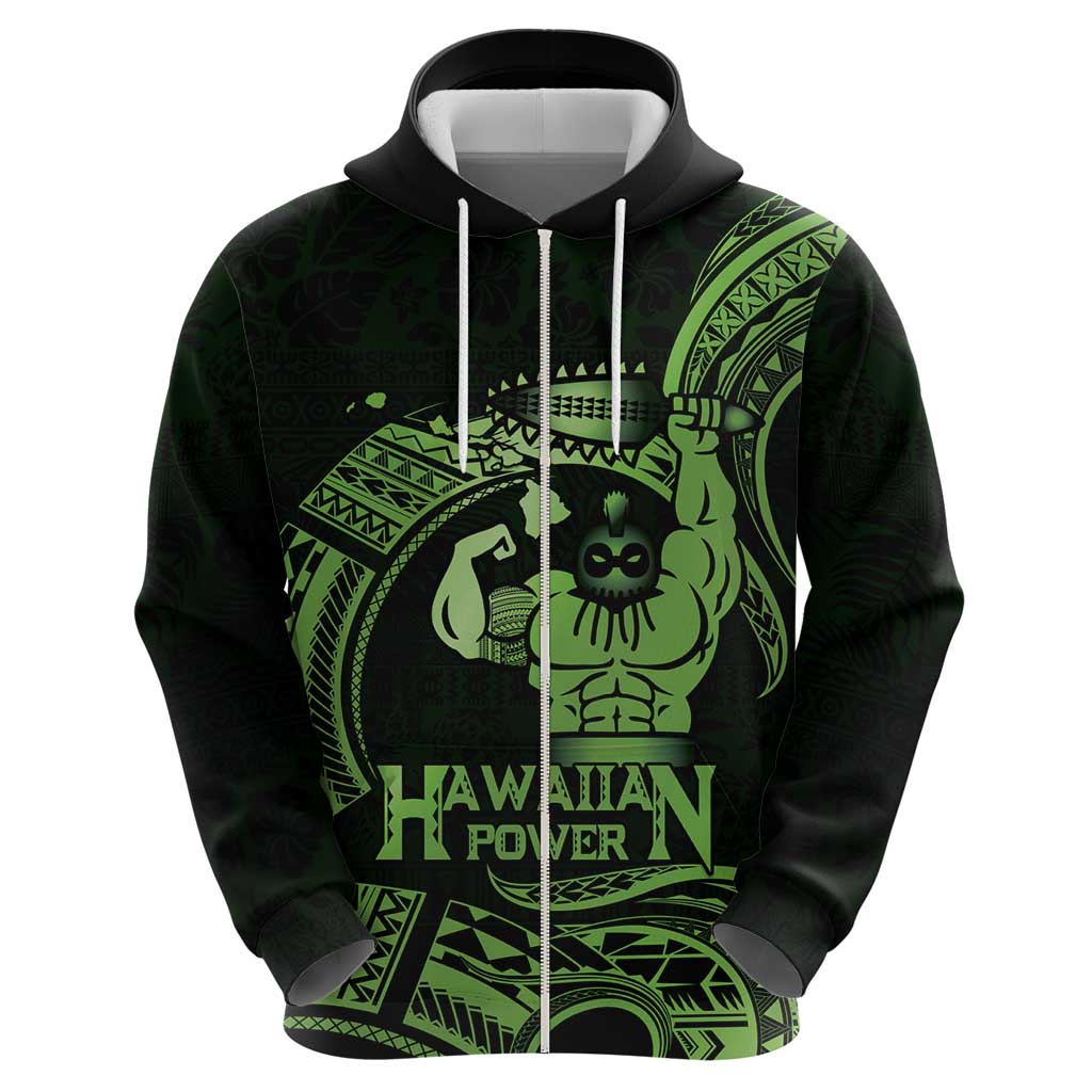 Green Hawaii Ikaika Warrior Hoodie Hawaiian Power LT14 - Polynesian Pride