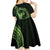 Green Hawaii Ikaika Warrior Kid Short Sleeve Dress Hawaiian Power