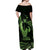 Green Hawaii Ikaika Warrior Off Shoulder Maxi Dress Hawaiian Power