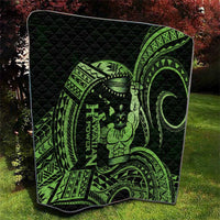 Green Hawaii Ikaika Warrior Quilt Hawaiian Power LT14 - Polynesian Pride