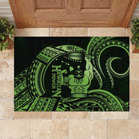 Green Hawaii Ikaika Warrior Rubber Doormat Hawaiian Power LT14 Green - Polynesian Pride
