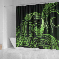 Green Hawaii Ikaika Warrior Shower Curtain Hawaiian Power LT14 - Polynesian Pride