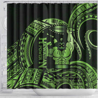 Green Hawaii Ikaika Warrior Shower Curtain Hawaiian Power LT14 - Polynesian Pride