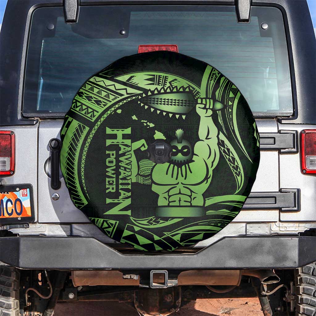 Green Hawaii Ikaika Warrior Spare Tire Cover Hawaiian Power LT14 Green - Polynesian Pride