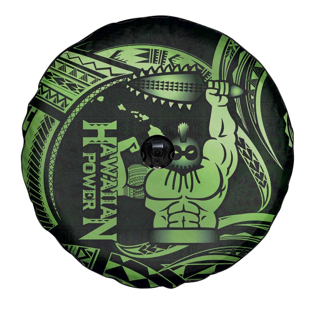 Green Hawaii Ikaika Warrior Spare Tire Cover Hawaiian Power LT14 - Polynesian Pride