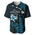 Personalised Hawaii King Kamehameha Day Baseball Jersey Plumeria With Kakau Pattern - Blue