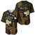 Personalised Hawaii King Kamehameha Day Baseball Jersey Plumeria With Kakau Pattern - Gold