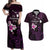 Personalised Hawaii King Kamehameha Day Couples Matching Off Shoulder Maxi Dress and Hawaiian Shirt Plumeria With Kakau Pattern - Purple