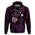 Personalised Hawaii King Kamehameha Day Hoodie Plumeria With Kakau Pattern - Purple