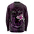 Personalised Hawaii King Kamehameha Day Long Sleeve Shirt Plumeria With Kakau Pattern - Purple