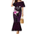 Personalised Hawaii King Kamehameha Day Mermaid Dress Plumeria With Kakau Pattern - Purple