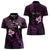 Personalised Hawaii King Kamehameha Day Women Polo Shirt Plumeria With Kakau Pattern - Purple