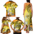 Polynesia Easter Day Family Matching Tank Maxi Dress and Hawaiian Shirt He Is Risen Lilium Longiflorum Polynesian Pattern