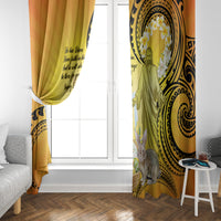 Polynesia Easter Day Window Curtain He Is Risen Lilium Longiflorum Polynesian Pattern LT14 - Polynesian Pride