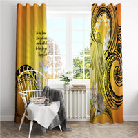 Polynesia Easter Day Window Curtain He Is Risen Lilium Longiflorum Polynesian Pattern LT14 - Polynesian Pride