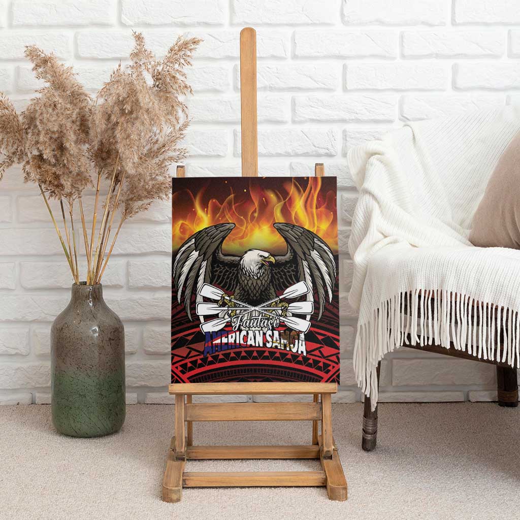 Fautasi Race Day American Samoa Canvas Wall Art Bald Eagle Polynesian Tattoo LT14 - Polynesian Pride