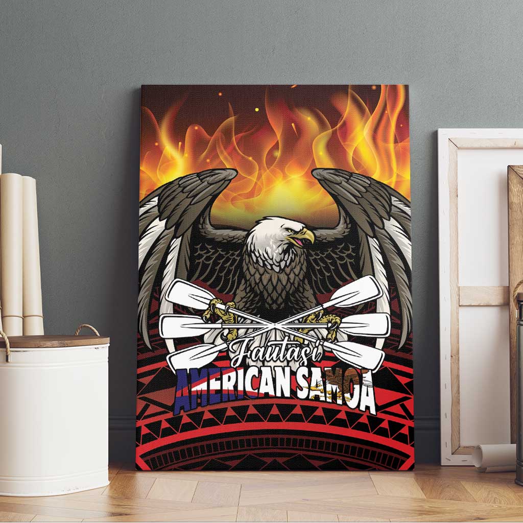 Fautasi Race Day American Samoa Canvas Wall Art Bald Eagle Polynesian Tattoo LT14 - Polynesian Pride