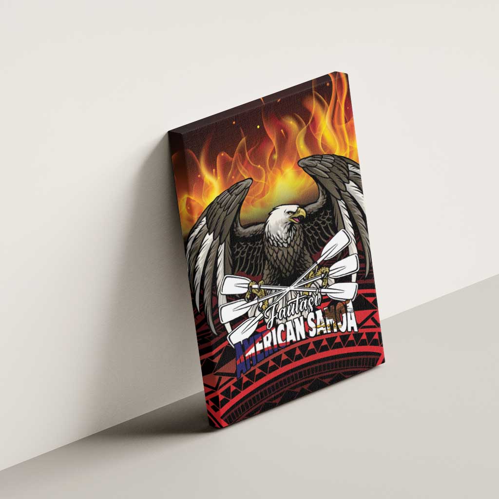 Fautasi Race Day American Samoa Canvas Wall Art Bald Eagle Polynesian Tattoo LT14 - Polynesian Pride
