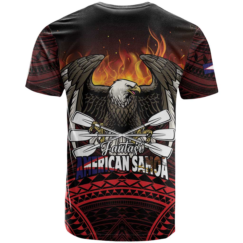 Fautasi Race Day American Samoa T Shirt Bald Eagle Polynesian Tattoo LT14 - Polynesian Pride
