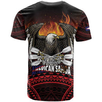 Fautasi Race Day American Samoa T Shirt Bald Eagle Polynesian Tattoo LT14 - Polynesian Pride