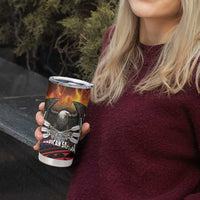 Fautasi Race Day American Samoa Tumbler Cup Bald Eagle Polynesian Tattoo LT14 - Polynesian Pride