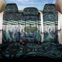 Turquoise Traditional Cloak Aotearoa Back Car Seat Cover Maori Paua Shell Korowai Pattern LT14 One Size Turquoise - Polynesian Pride