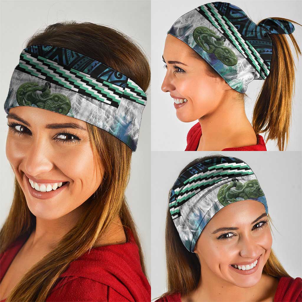 Turquoise Traditional Cloak Aotearoa Neck Gaiter Maori Paua Shell Korowai Pattern LT14 - Polynesian Pride
