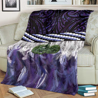 Purple Traditional Cloak Aotearoa Blanket Maori Paua Shell Korowai Pattern LT14 - Polynesian Pride