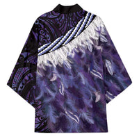 Purple Traditional Cloak Aotearoa Kimono Maori Paua Shell Korowai Pattern LT14 - Polynesian Pride
