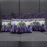 Purple Traditional Cloak Aotearoa Pillow Cover Maori Paua Shell Korowai Pattern LT14 - Polynesian Pride