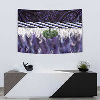 Purple Traditional Cloak Aotearoa Tapestry Maori Paua Shell Korowai Pattern LT14 - Polynesian Pride