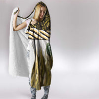 Yellow Traditional Cloak Aotearoa Hooded Blanket Maori Paua Shell Korowai Pattern LT14 - Polynesian Pride