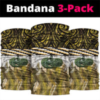 Yellow Traditional Cloak Aotearoa Neck Gaiter Maori Paua Shell Korowai Pattern LT14 package One Size: 25*50cm Yellow - Polynesian Pride