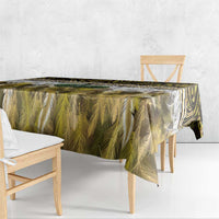 Yellow Traditional Cloak Aotearoa Tablecloth Maori Paua Shell Korowai Pattern LT14 - Polynesian Pride