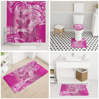 Polynesia Breast Cancer Awareness Bathroom Set Think Pink Ribbon Polynesian Butterflies LT14 - Polynesian Pride