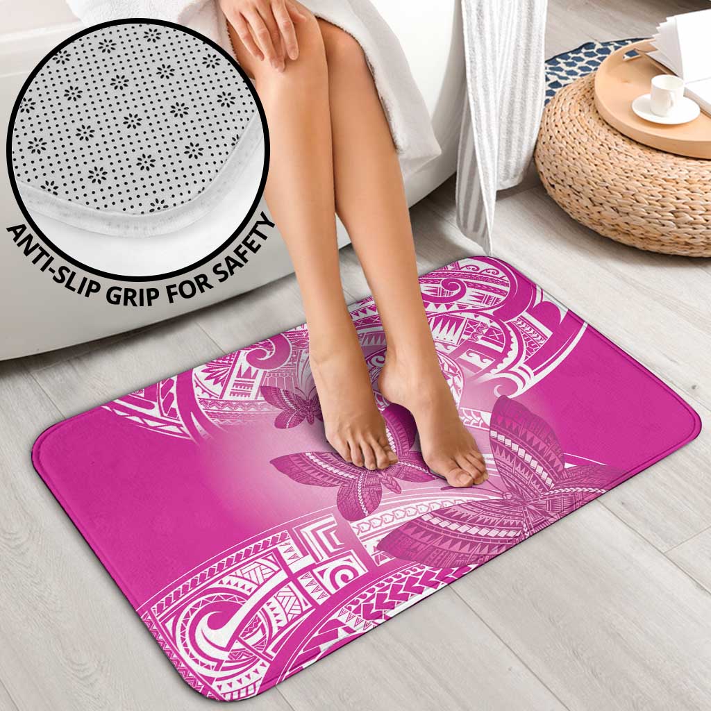 Polynesia Breast Cancer Awareness Bathroom Set Think Pink Ribbon Polynesian Butterflies LT14 - Polynesian Pride