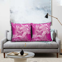 Polynesia Breast Cancer Awareness Pillow Cover Think Pink Ribbon Polynesian Butterflies LT14 - Polynesian Pride