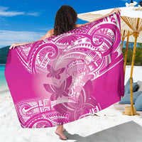 Polynesia Breast Cancer Awareness Sarong Think Pink Ribbon Polynesian Butterflies LT14 One Size 44 x 66 inches Pink - Polynesian Pride