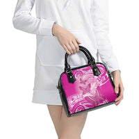 Polynesia Breast Cancer Awareness Shoulder Handbag Think Pink Ribbon Polynesian Butterflies LT14 - Polynesian Pride