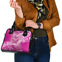 Polynesia Breast Cancer Awareness Shoulder Handbag Think Pink Ribbon Polynesian Butterflies LT14 - Polynesian Pride