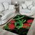 New Zealand Gecko Area Rug Aotearoa Maori With Pohutukawa Flowers