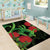 New Zealand Gecko Area Rug Aotearoa Maori With Pohutukawa Flowers