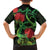 New Zealand Gecko Family Matching Long Sleeve Bodycon Dress and Hawaiian Shirt Aotearoa Maori With Pohutukawa Flowers