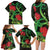 New Zealand Gecko Family Matching Long Sleeve Bodycon Dress and Hawaiian Shirt Aotearoa Maori With Pohutukawa Flowers