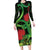 New Zealand Gecko Family Matching Long Sleeve Bodycon Dress and Hawaiian Shirt Aotearoa Maori With Pohutukawa Flowers