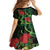 New Zealand Gecko Family Matching Off Shoulder Short Dress and Hawaiian Shirt Aotearoa Maori With Pohutukawa Flowers